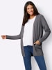 Sieh an! Long-Strickjacke in anthrazit