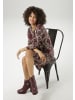 Aniston CASUAL A-Linien-Kleid in hellbeige-bordeaux-dunkelbraun