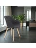 KADIMA DESIGN Stuhl Holzbeine, Polsterung, Armlehnen, Esszimmer, Designsessel in Anthrazit