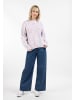 myMo Damen Strickpullover in Rosa Mehrfarbig