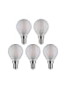 paulmann LED 5er Pack Tropfen E14 470lm 4000K matt E14 230V F