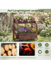 COSTWAY Blumenkasten mit Wagenrad in Braun