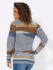 WITT WEIDEN Pullover in jeansblau-taupe-gemustert