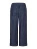 More & More fließende, verkürzte Jeans-Schlupfhose in dark blue denim