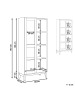 Beliani Vitrine RUMSON in Braun - (W) 80 x (H) 183 x (L) 40 cm