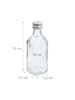 relaxdays 25 x kleine Flaschen in Transparent/ Silber - 50 ml
