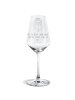 Mr. & Mrs. Panda Weißwein Glas Hummel Blume mit Spruch in Transparent