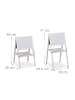 relaxdays Kinderstandtafel in Weiß - (B)39 x (H)65 - 77 x (T)44,5 cm