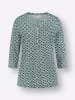 Sieh an! 3/4-Arm-Shirt in petrol-jade-bedruckt