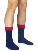 normani 1 Paar Socken Bi-Color in Marine/Rot