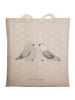 Mr. & Mrs. Panda Tote Bag Turteltauben Liebe ohne Spruch in Grau Pastell