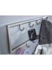 FineBuy Wandgarderobe in Silber / Metall / 50x4x20