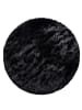 KADIMA DESIGN Hochflor Teppich Shaggy waschbar Unifarben Schlafzimmer in Schwarz
