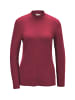 GOLDNER Stehkragenshirt mit Langarm in dunkelrot