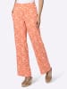 Heine Druckhose in ecru-papaya-bedruckt