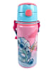 Lilo & Stitch Alu-Trinkflasche Disney Stitch 600 ml mit Klappdeckel & Tragegurt in Rosa