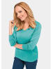 GOLDNER V-Pullover Unkomplizierter Pullover mit V-Ausschnitt in smaragd