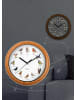 MAXXMEE Wanduhr mit Vogelstimmen fluoreszierend 25cm 1,5V braun/weiß Braun