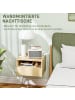 HOMCOM Nachttisch-45L x 35B x 27,5H cm-Naturholz