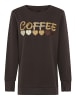 Laura Scott Longsweatshirt in Kaffeebraun