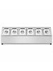 Zutatenbehälter "6 Fächer" in Silber - (B)102,5 x (H)21,5 x (T)22,5 cm
