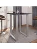ebuy24 Bartisch Xona silberfarben Anthrazit 80 x 80 cm