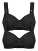 Conturelle 2er Pack Minimizer BH mit Bügel in schwarz schwarz