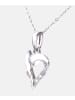 Diamant L'éternel Halskette mit Anhänger aus 375 Weißgold mit Diamant Herz-Design