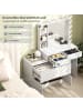HOMCOM Schminktisch-71,3L x 38,5B x 122,5H cm-Weiß