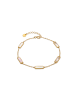 Luxenter Armband aus 925er Sterlingsilber und weißem Perlmutt, 18 Karat vergoldet – Limy