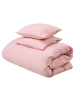 Beliani 3-tlg Bettwäsche-Set SUMNER in Rosa