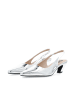 Bianco Slingbacks in SilverMirror