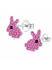 schmuck23 Silber Ohrringe 925 Hase 0,7 cm x 0,8 cm