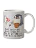 Mr. & Mrs. Panda Geschenktasse Pinguin Opa Blumen pflanzen mit S... in Grau Pastell