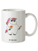 Mr. & Mrs. Panda Kaffeepott Einhorn Woodstock ohne Spruch in Weiß