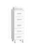 HOMCOM Badezimmerschrank-30L x 30B x 95H cm-Weiß