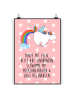Mr. & Mrs. Panda Poster Einhorn Fliegendes Pferd mit Spruch in Rot Pastell