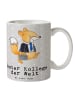 Mr. & Mrs. Panda Pott Fuchs Bester Kollege der Welt mit Spruch in Grau Pastell