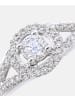 Diamant L'éternel Cluster-Ring aus 750 Weißgold mit 0.4 Karat Diamant