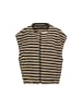 Eight2Nine Weste in stripes: chocolate brown-light beige