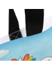 Mr. & Mrs. Panda Strandtasche Einhorn Happy Design mit Spruch in Weiß