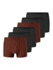 Schiesser Retro Short / Pant 95/5 Essentials in Schwarz / rot