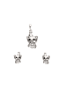 myMo Women Set Of Pair Of Earrings And Pendant in Silver