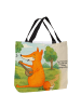 Mr. & Mrs. Panda Damen Schultertasche Fuchs Gitarre Design mit S... in Weiß