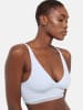 DIM Crop-Top Cotton Lace in hellblau