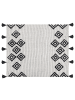 Beliani Kuscheldecke SAATLI in Weiß/Schwarz - (W) 130 x (H) 1 x (L) 150 cm