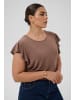KAFFE curve T-Shirt kurzarm KCsilje Regular fit in Deep Taupe