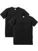 Fruit of the Loom Single-Jersey Unisex-T-Shirt, 2er-Pack in schwarz