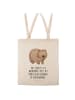 Mr. & Mrs. Panda Tote Bag Wombat mit Spruch in Creme