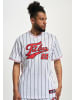 FUBU FUBU Herren FM231-005-1 FUBU Varsity Pinstriped Mesh Tee in red/black